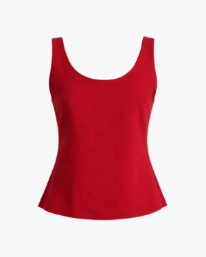 Red Linen Top