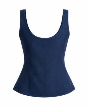 Dark Denim Look Top - front view